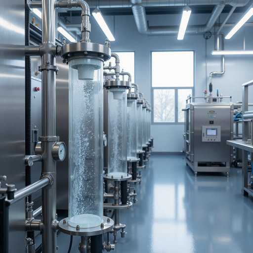 ADVANTEC东洋产品展示，过滤器设备，白色工业用品，实验室或工业用途，整齐摆放