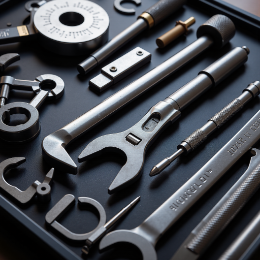 URYU瓜生产品展示，精密工具，工业制造用品，金属材质，整齐摆放