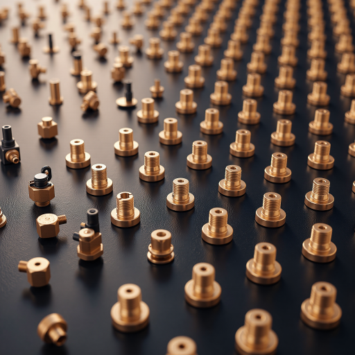 NIKKI日机产品展示，精密机械配件，工业制造用品，金属材质，整齐摆放